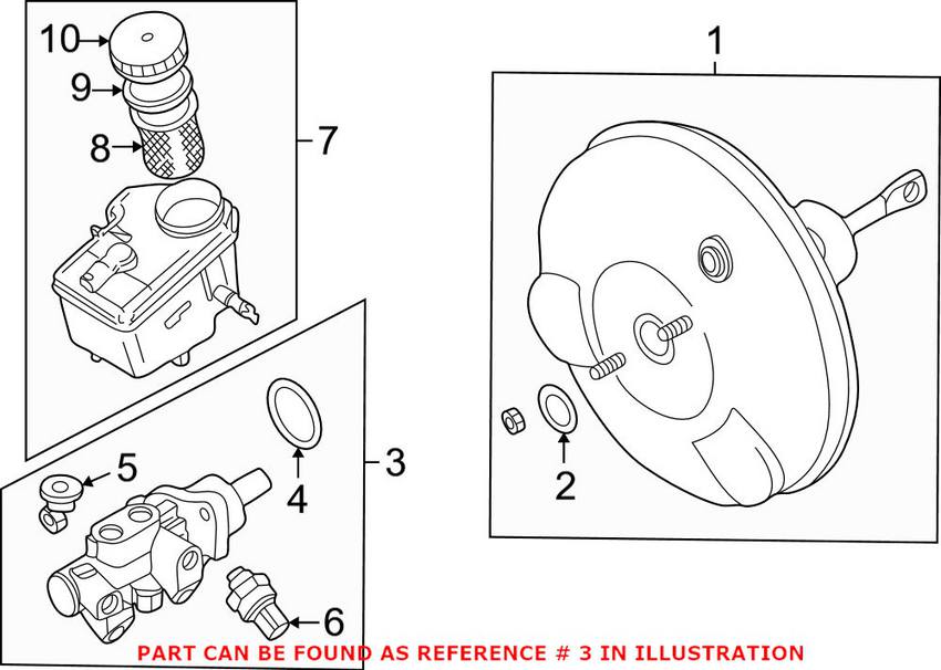 BMW Brake Master Cylinder 34336785666