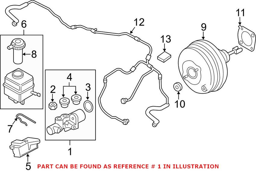 BMW Brake Master Cylinder 34336861228