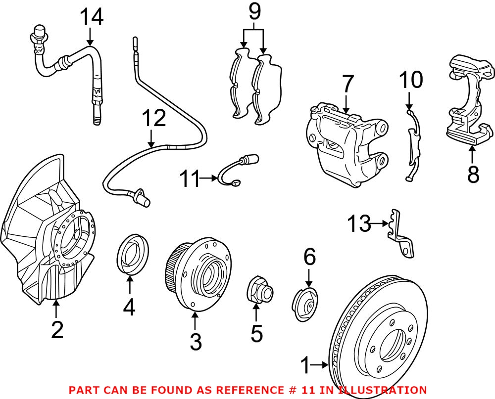 BMW Disc Brake Pad Wear Sensor - Front 34351164371