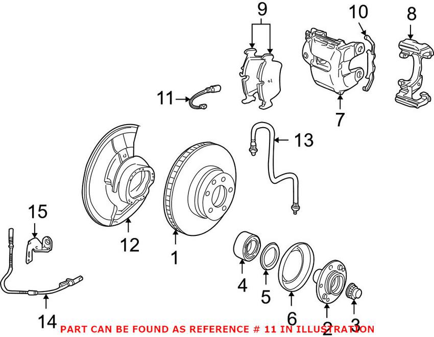 BMW Disc Brake Pad Wear Sensor - Front 34351165579