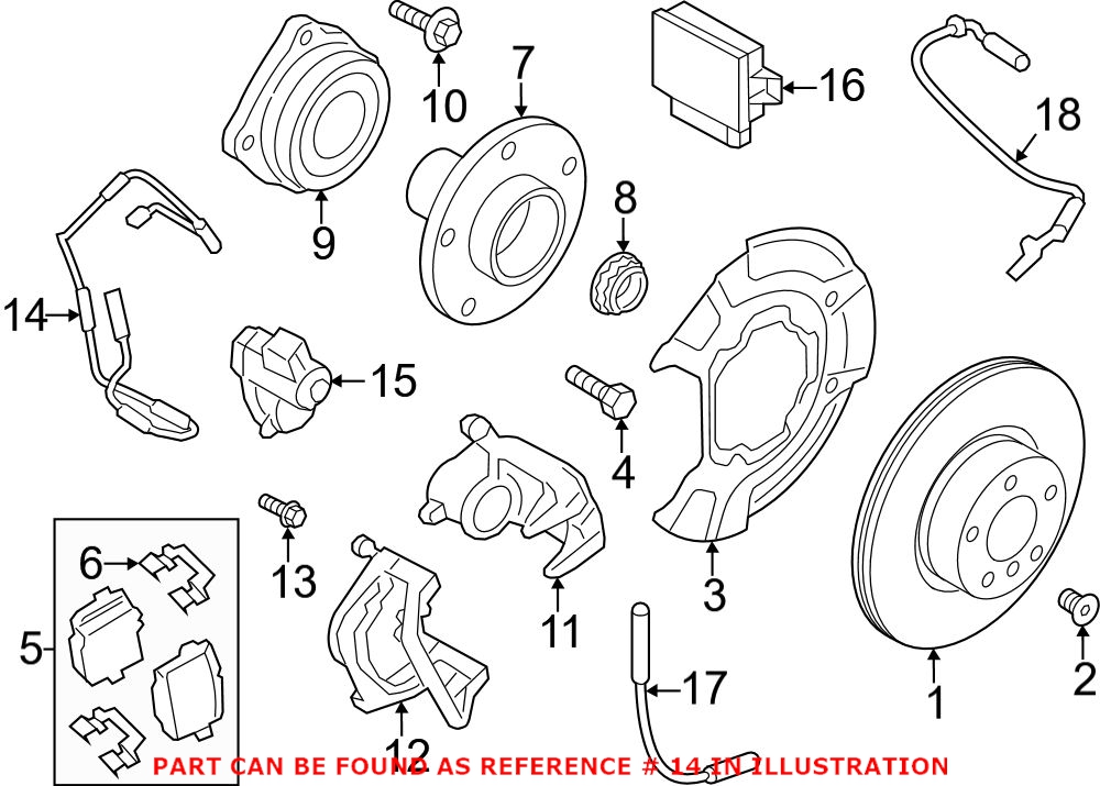 BMW Disc Brake Pad Wear Sensor - Rear 34356790304