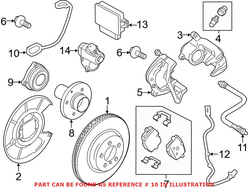 BMW Disc Brake Pad Wear Sensor - Rear 34356791962