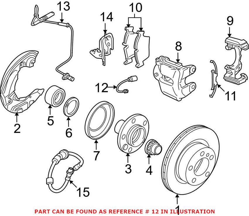 BMW Disc Brake Pad Wear Sensor - Front 34356792560