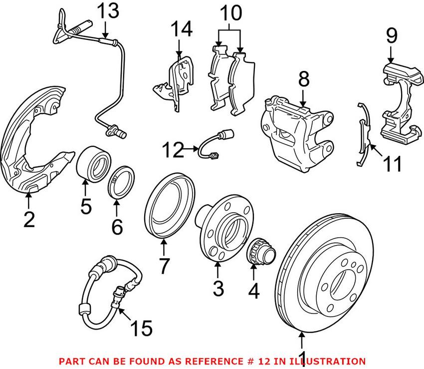 BMW Disc Brake Pad Wear Sensor - Front 34356792561