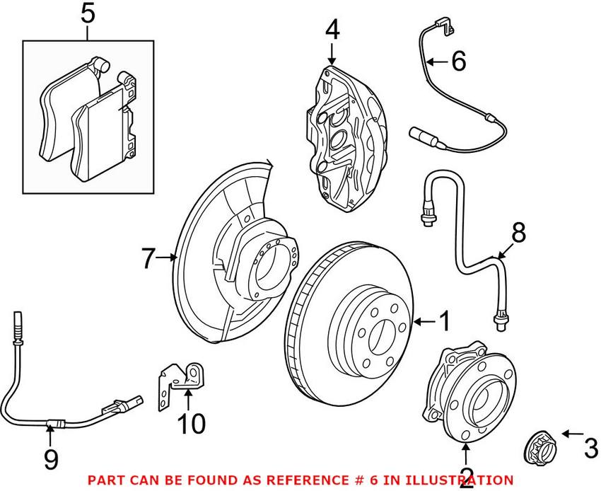 BMW Disc Brake Pad Wear Sensor - Front 34356792568