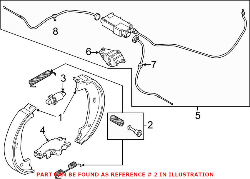 BMW Parking Brake Hardware Kit 34410038346