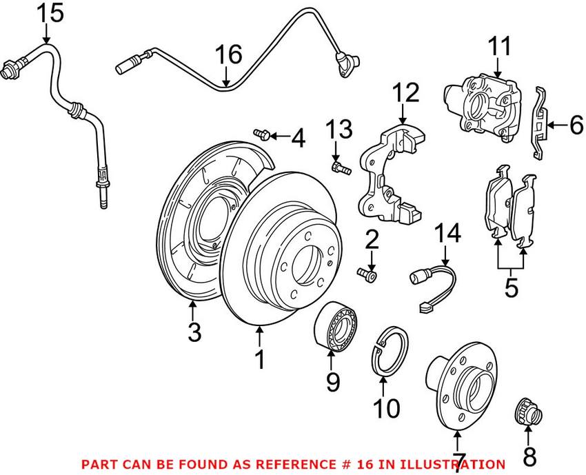 BMW ABS Wheel Speed Sensor - Rear 34523420331