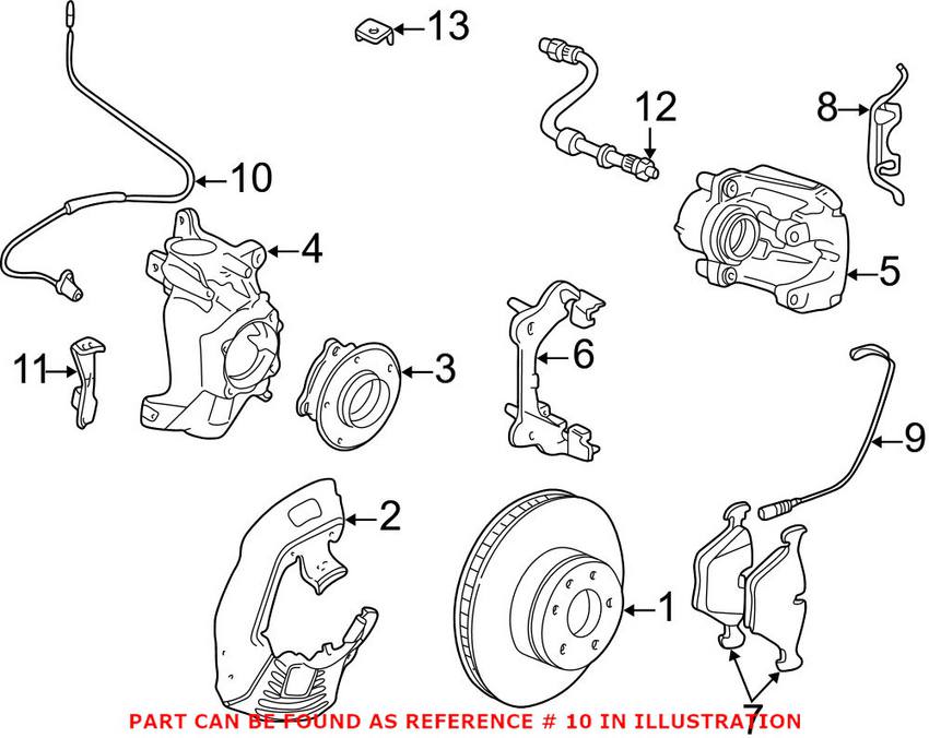 BMW ABS Wheel Speed Sensor - Front 34526758289