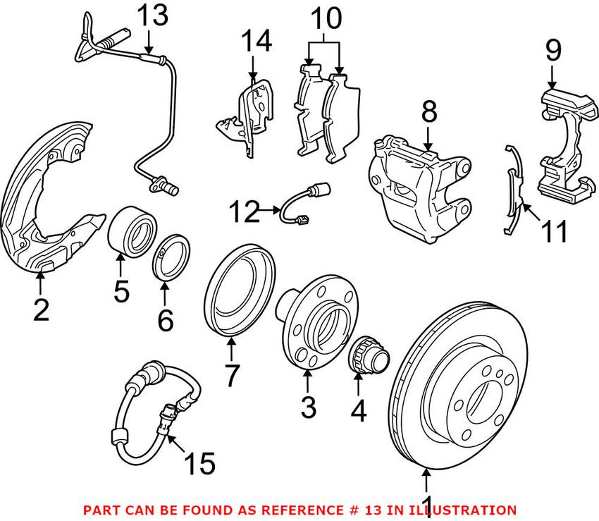 BMW ABS Wheel Speed Sensor - Front 34526764858