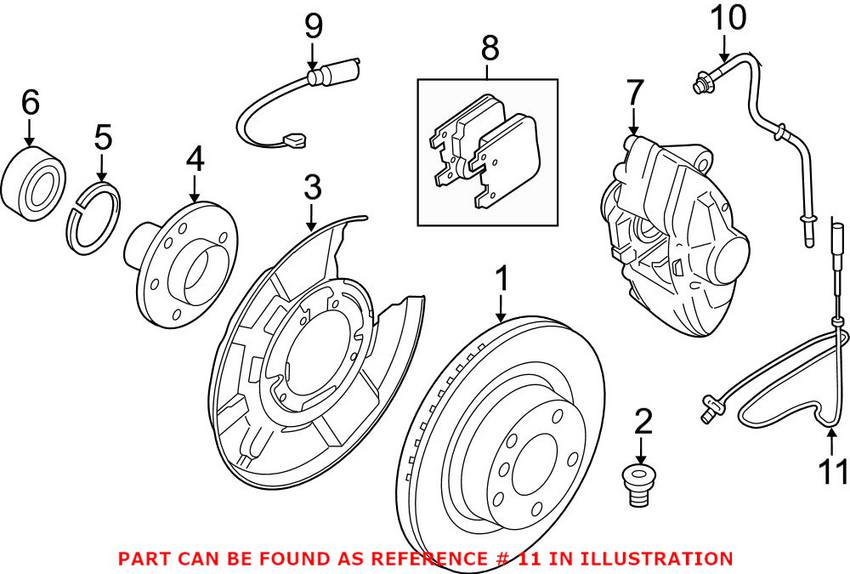 BMW ABS Wheel Speed Sensor - Rear 34526869322