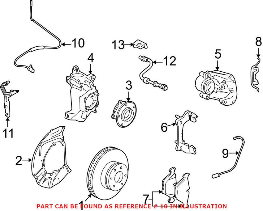 BMW ABS Wheel Speed Sensor - Front 34527853583