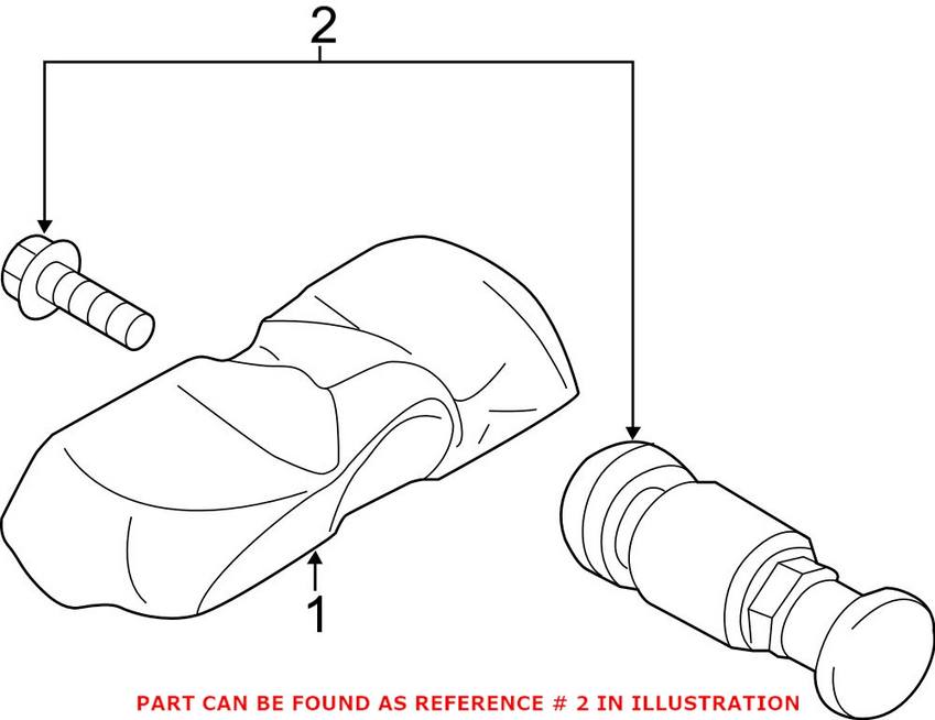 BMW Mini Tire Pressure Monitor Sensor Valve Stem 36106876673