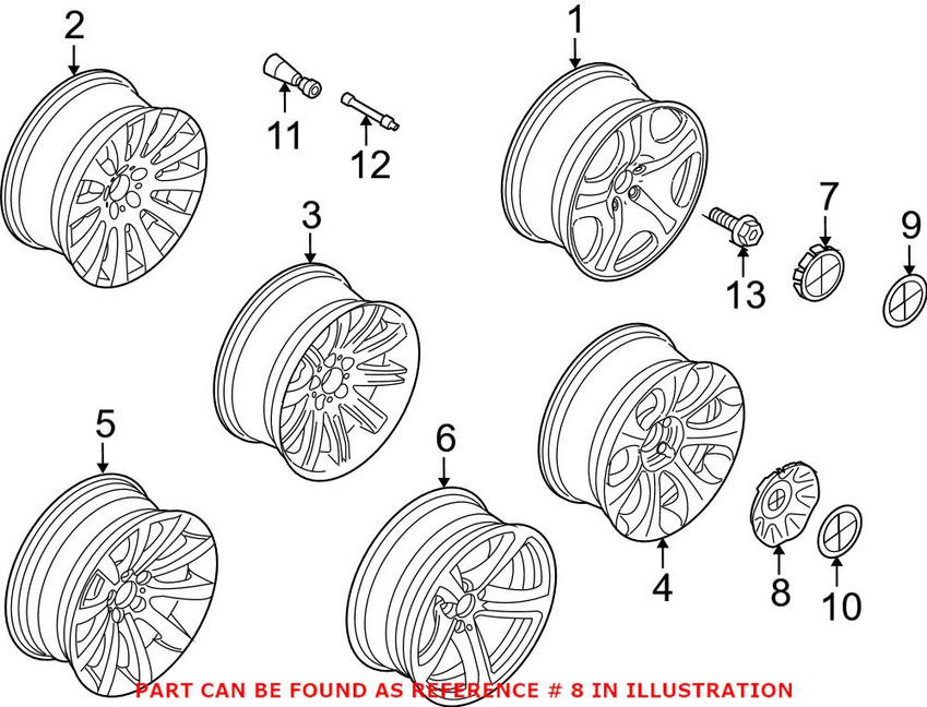 BMW Wheel Cover 36136763117