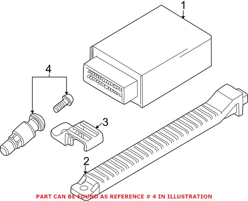 BMW Tire Pressure Monitor Sensor Valve Stem 36146792829