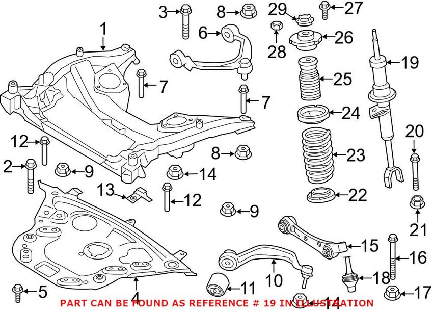 BMW Suspension Strut - Front Driver Left 37116796857