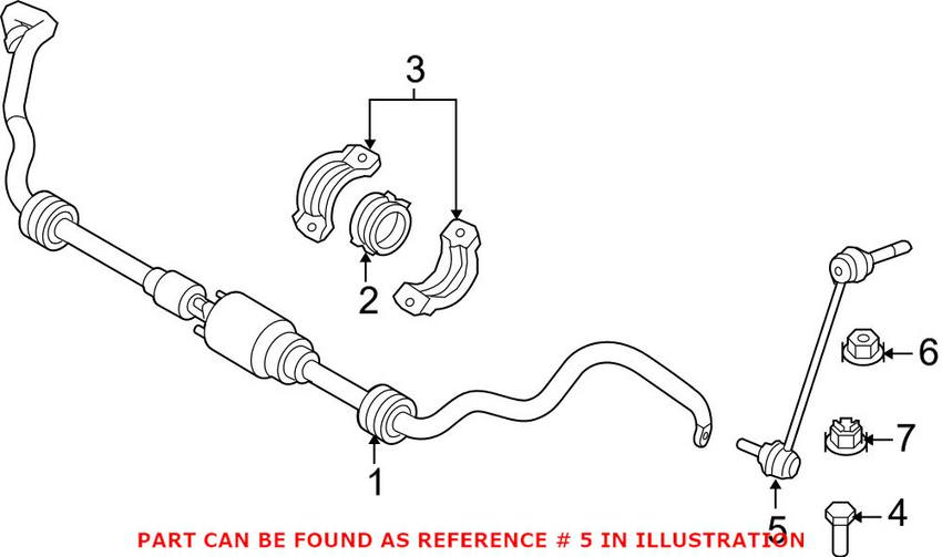 BMW Sway Bar End Link - Front Driver Side 37116859653