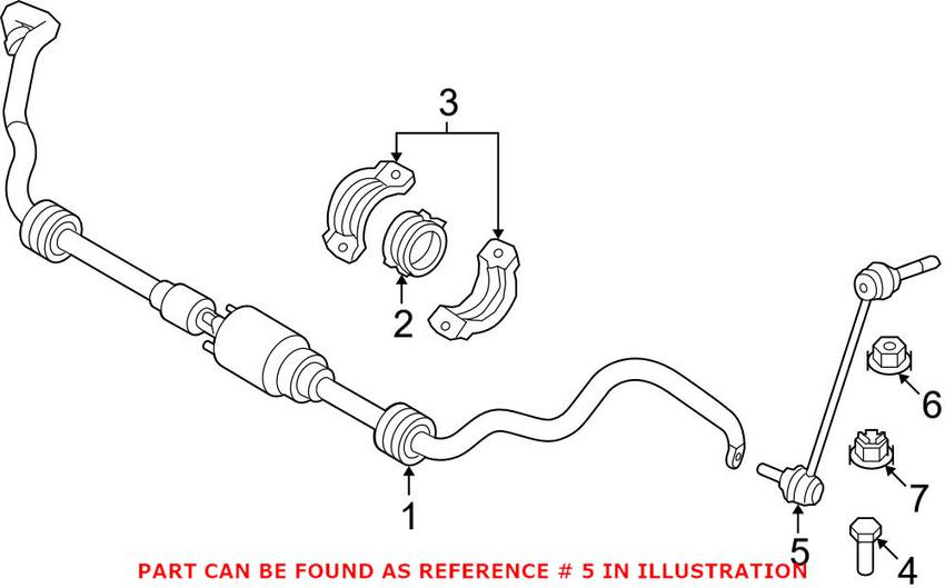 BMW Sway Bar End Link - Front Passenger Side 37116859654