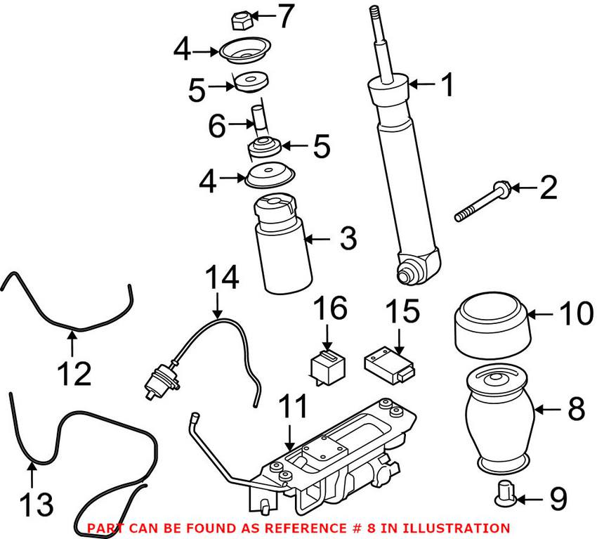 BMW Air Spring - Rear 37126765602