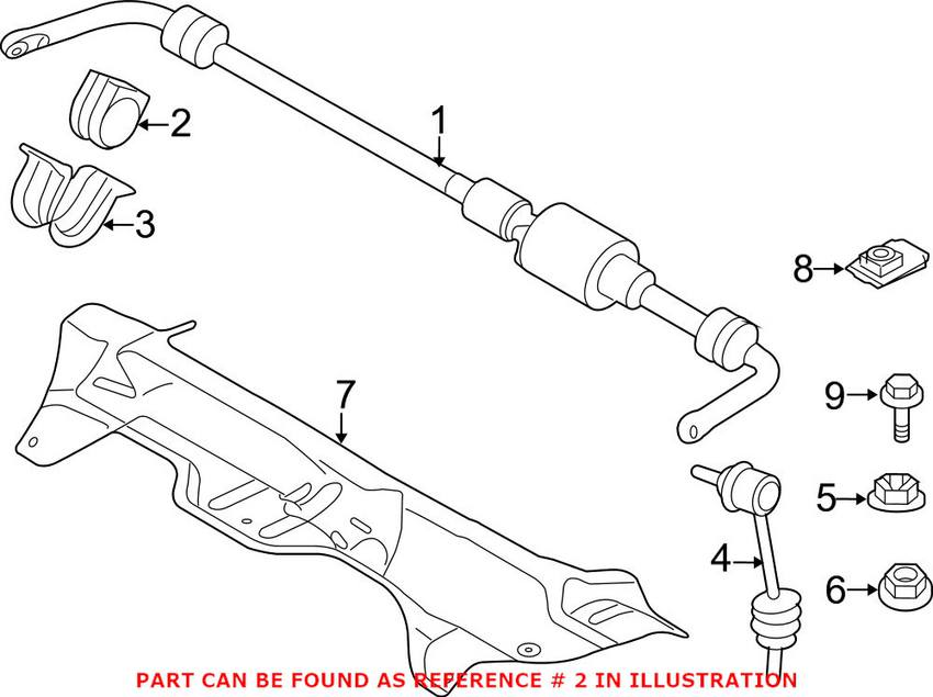 BMW Sway Bar Bushing - Rear 37126771939