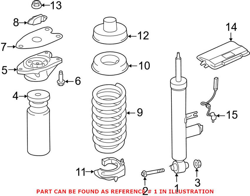 BMW Shock Absorber - Rear 37126861777