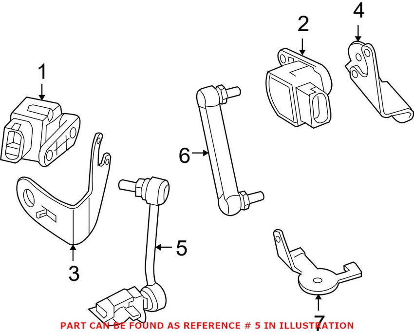 BMW Headlight Level Sensor Rod - Front 37142283867