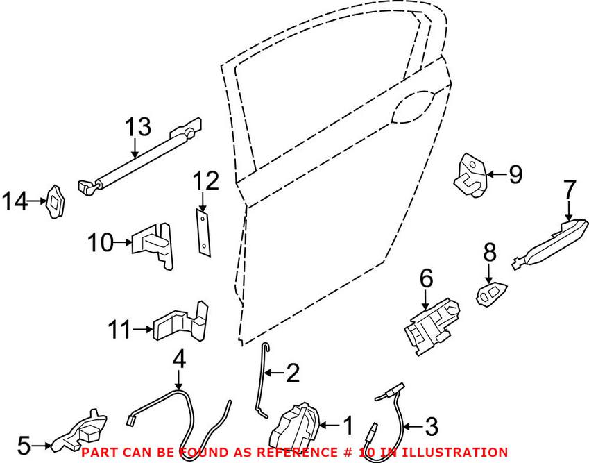 BMW Door Hinge = Rear Passenger Side Upper 41007203988