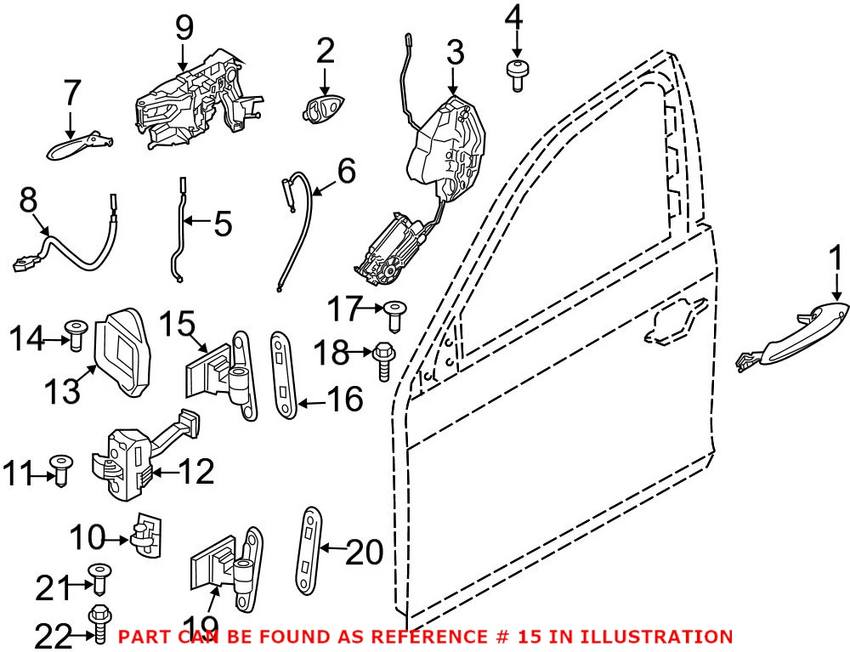 BMW Door Hinge = Front Driver Side Upper 41517259591