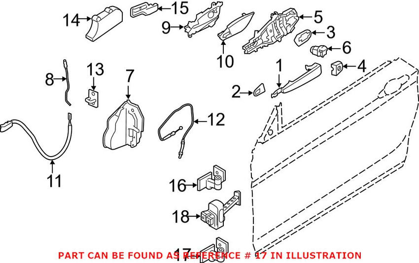 BMW Door Hinge = Front Driver Side Lower 41517284535