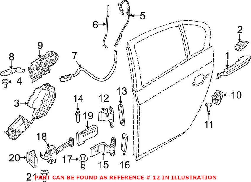 BMW Door Hinge = Rear Driver Side Upper 41527259595