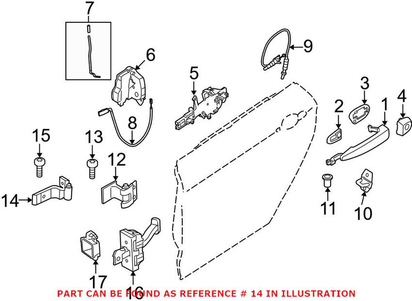 BMW Door Hinge = Rear Passenger Side Lower 41527284544