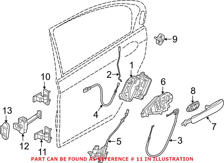 BMW Door Hinge = Rear Passenger Side Lower 41527420098