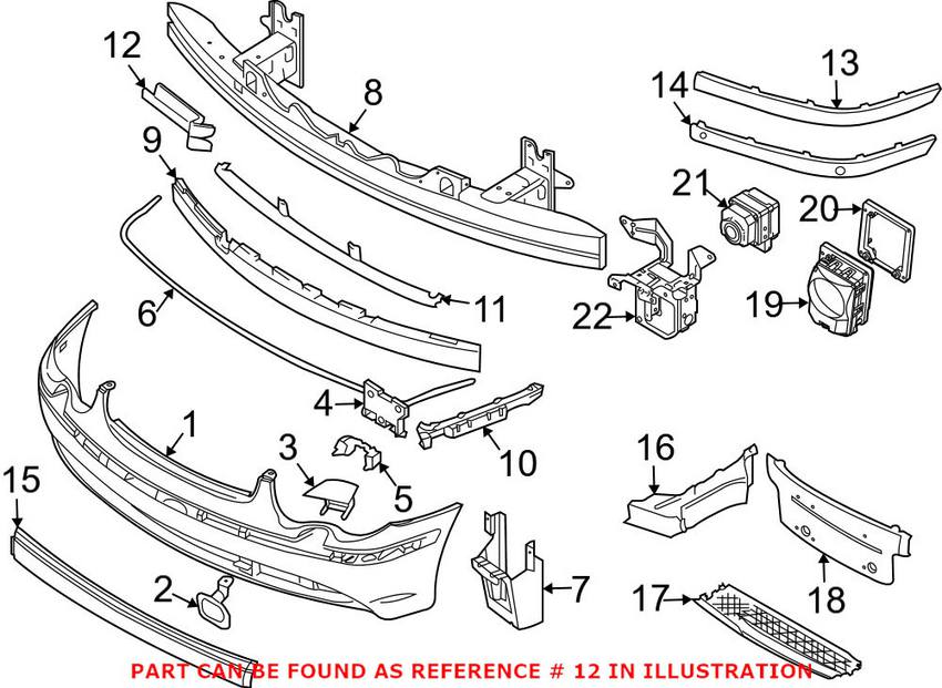 BMW Grille Front - Passenger Side 51117056094