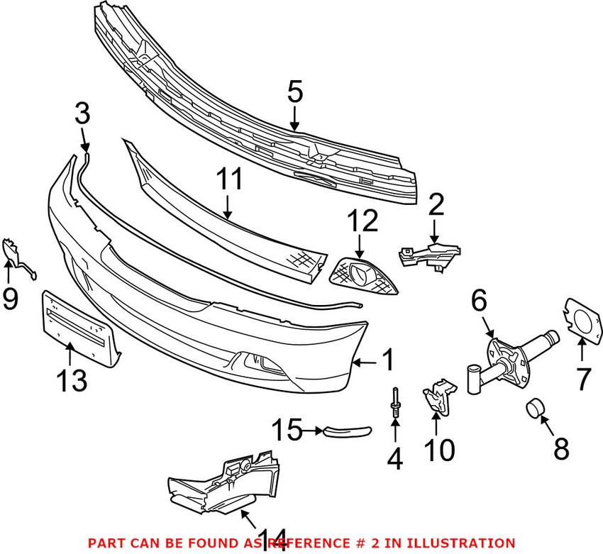 BMW Bumper Bracket Guide - Front Passenger Side 51117065476