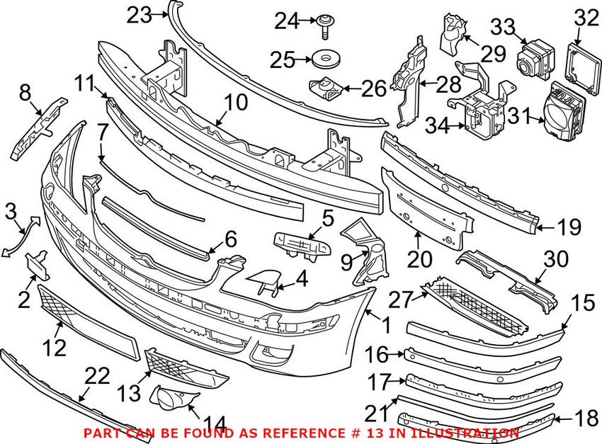 BMW Grille - Front Driver Side Outer 51117135563