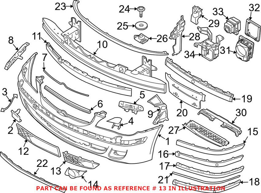 BMW Grille - Front Driver Side Outer 51117135565