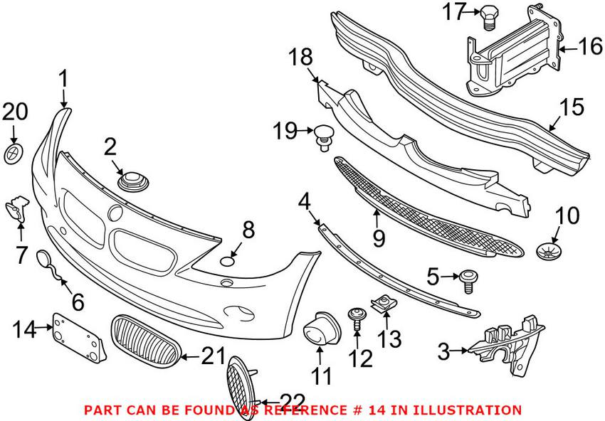 BMW License Plate Base 51117158838