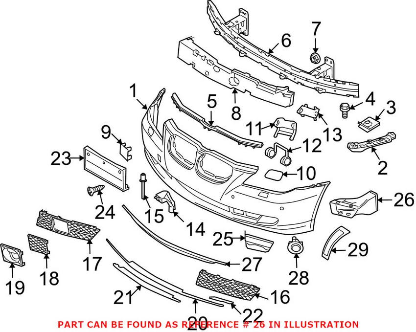 BMW Brake Air Duct - Front Driver Left 51117178085