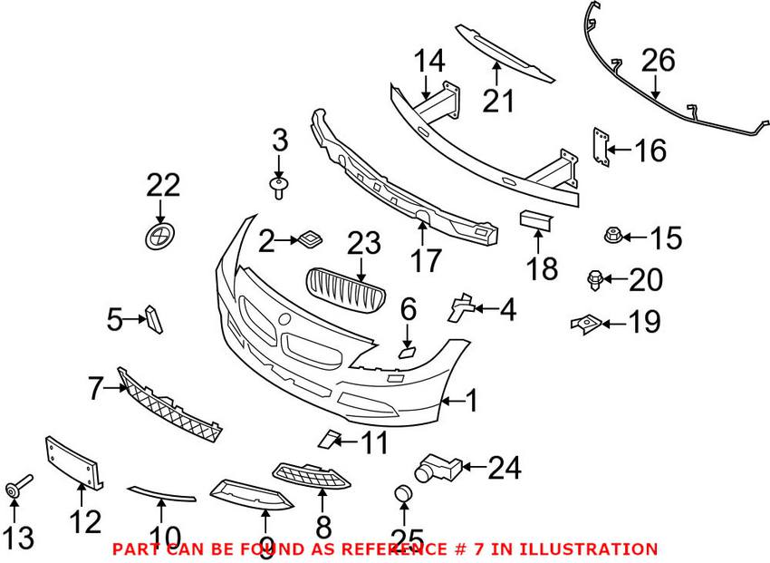 BMW Grille - Front Center 51117203790