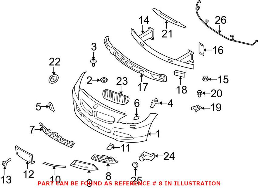 BMW Trim Cover (Front) 51117203799