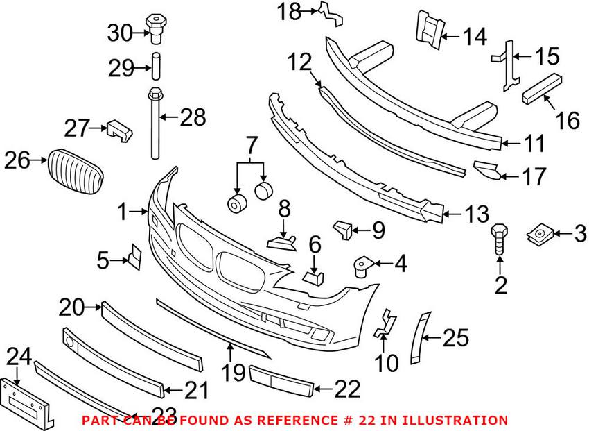 BMW Grille - Front Driver Side Lower 51117295267