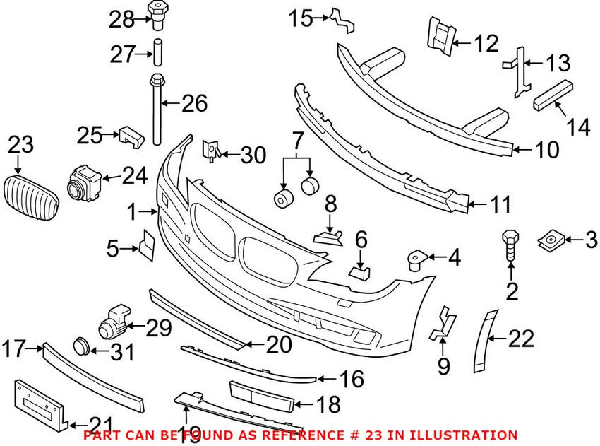 BMW Kidney Grille - Passenger Side 51117295298