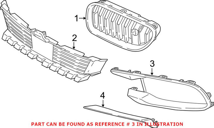 BMW Grille 51117362701