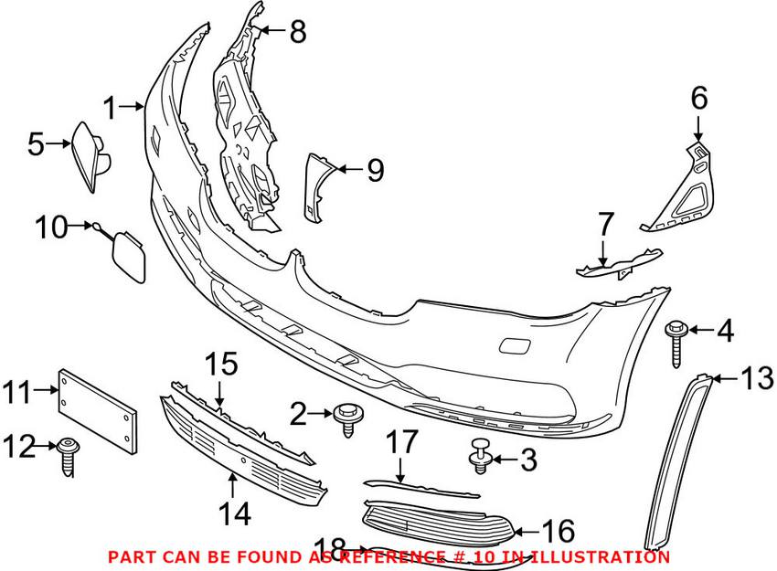 BMW Tow Hook Cover - Front 51117412466