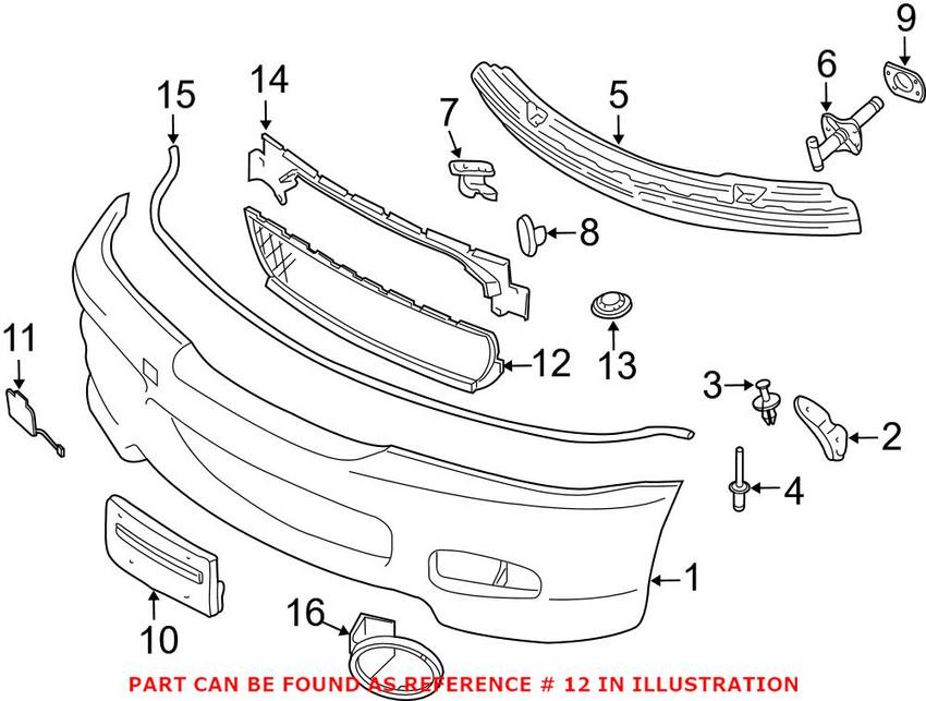 BMW Grille - Front Lower 51117893062