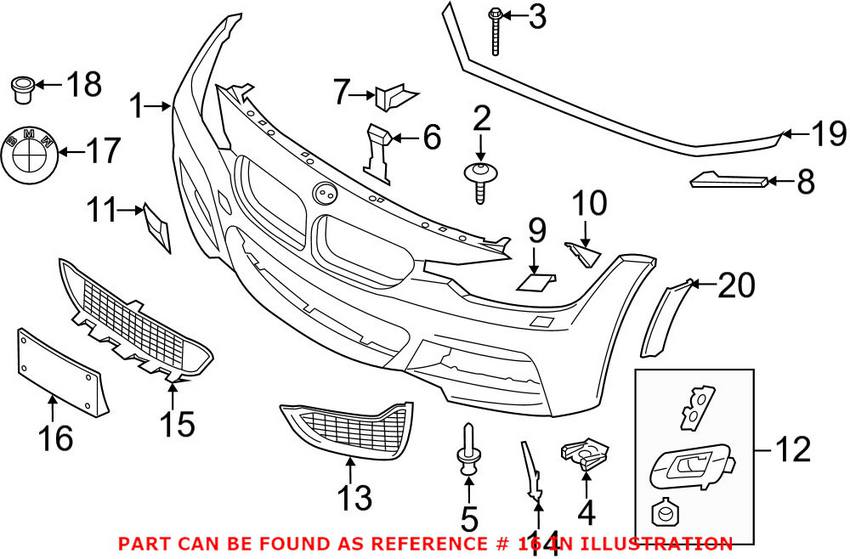 BMW License Plate Base - Front 51118056774