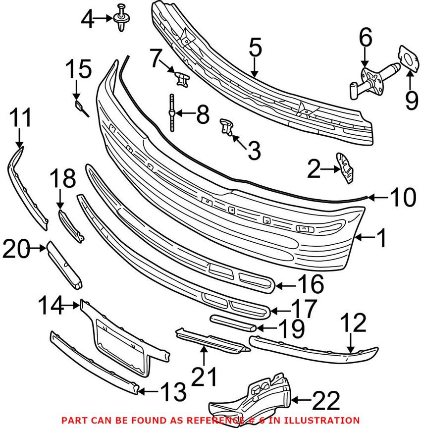 BMW Bumper Shock - Front Driver Side 51118195301