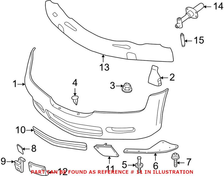 BMW Foglight Cover - Passenger Side 51118399334