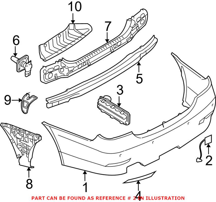 BMW Tow Hook Cover - Rear (Un-painted) 51127119151