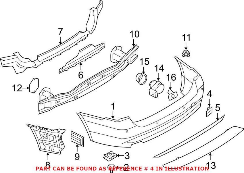 BMW Tow Hook Cover - Rear (Un-painted) 51127312748