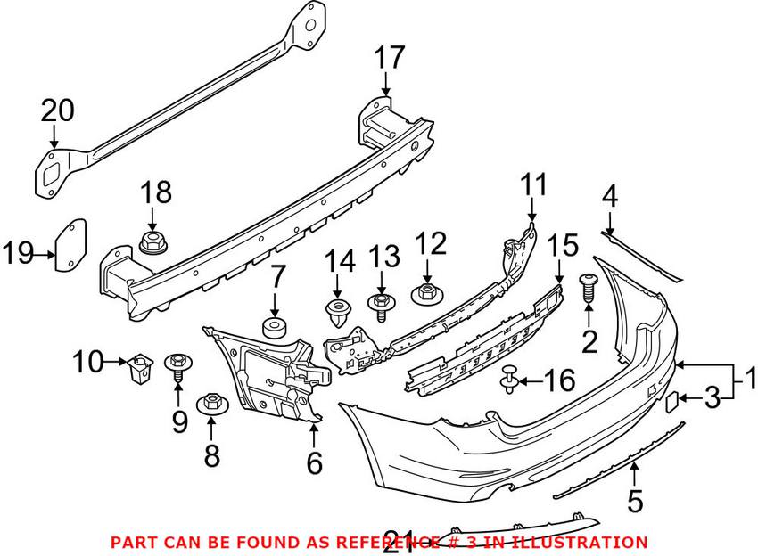 BMW Tow Hook Cover - Rear 51127475589